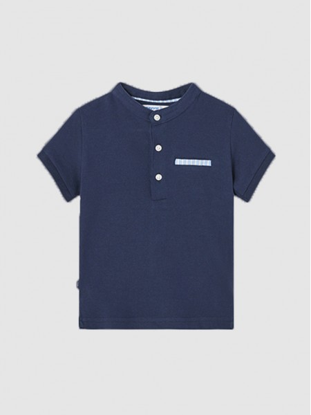 Polo Shirt Baby Boy Navy Blue Mayoral