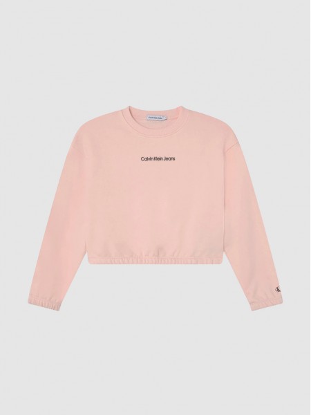 Sweatshirt Girl Rose Calvin Klein