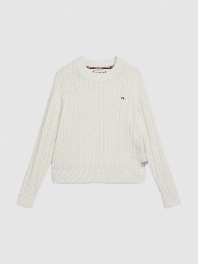 Knitwear Girl White Tommy Jeans Kids