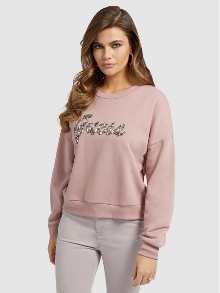 Sweatshirt Mujer Rosa Guess
