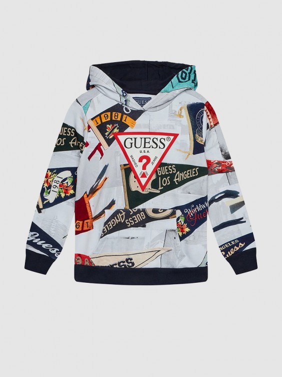 Guess multicolor hoodie best sale