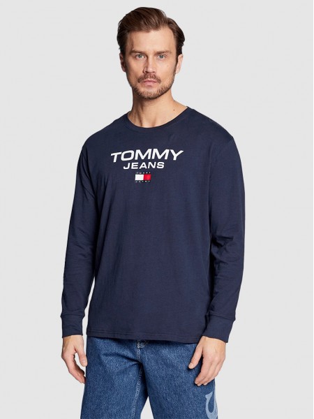 Sweatshirt Man Navy Blue Tommy Jeans