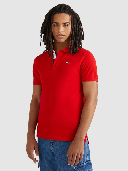 Polo Hombre Rojo Tommy Jeans