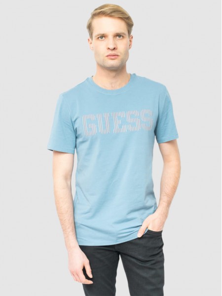T-Shirt Man Light Blue Guess