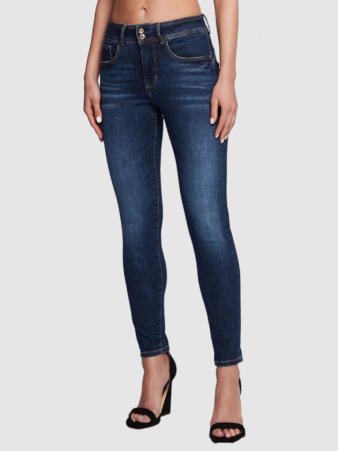 Jeans Mulher Shape Up Guess Jeans Escuro - W3RA34D4Q03.35