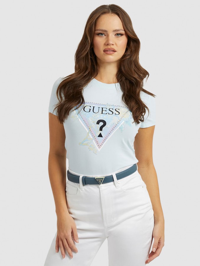 T-Shirt Woman Blue Guess