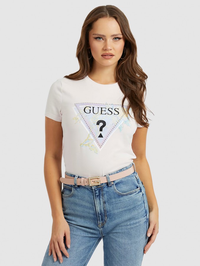T-Shirt Woman Rose Guess