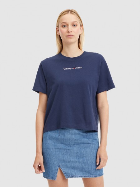 Camiseta Mujer Azul Marino Tommy Jeans