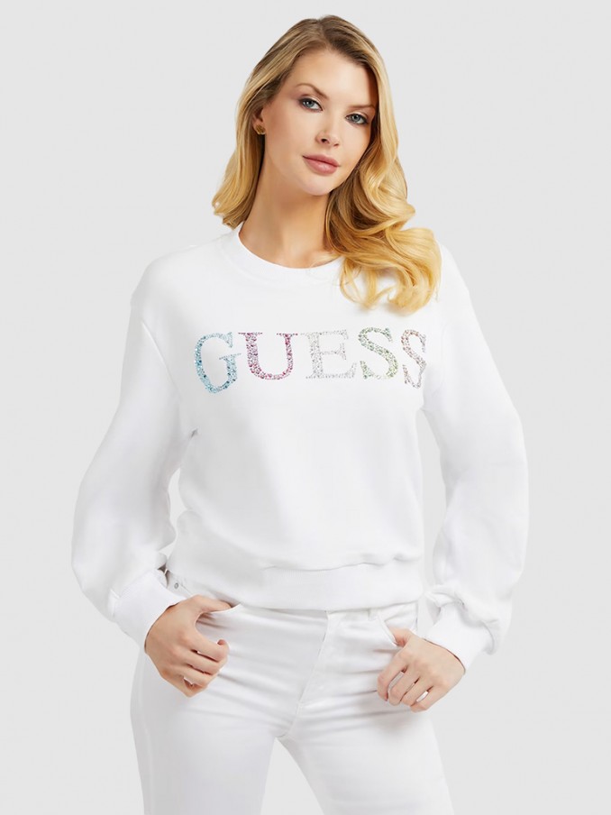 Sweatshirt Mujer Blanco Guess