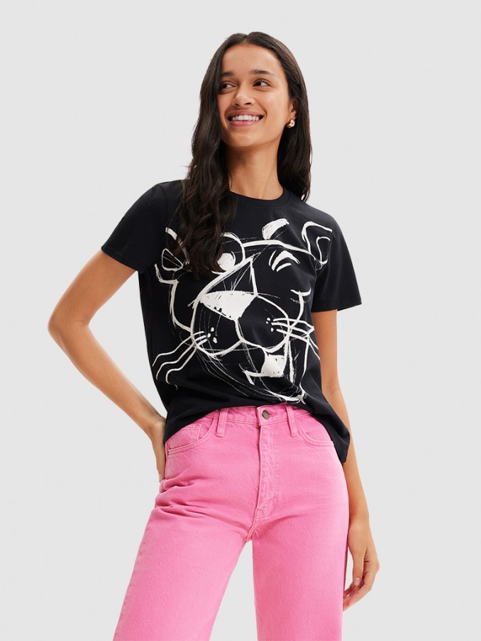 T-Shirt Mulher Pink Panther Desigual