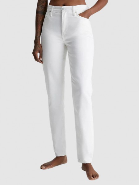 Jeans Woman White Calvin Klein