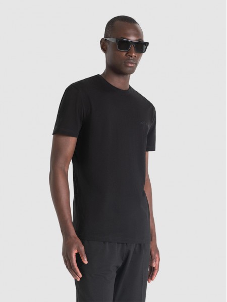 Camiseta Hombre Negro Antony Morato