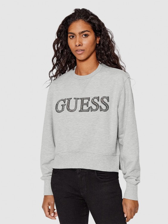 Sweatshirt Woman Grey Guess W2Yq09K8801 W2YQ09K8801.15 Mellmak