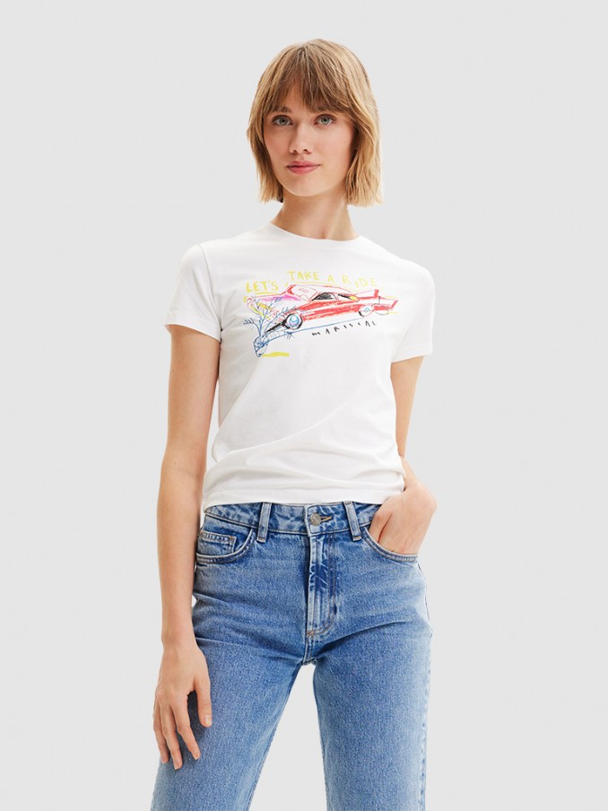 T-Shirt Mulher Cadillac Desigual