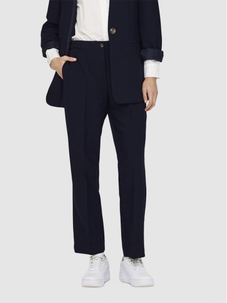 Pants Woman Navy Blue Only