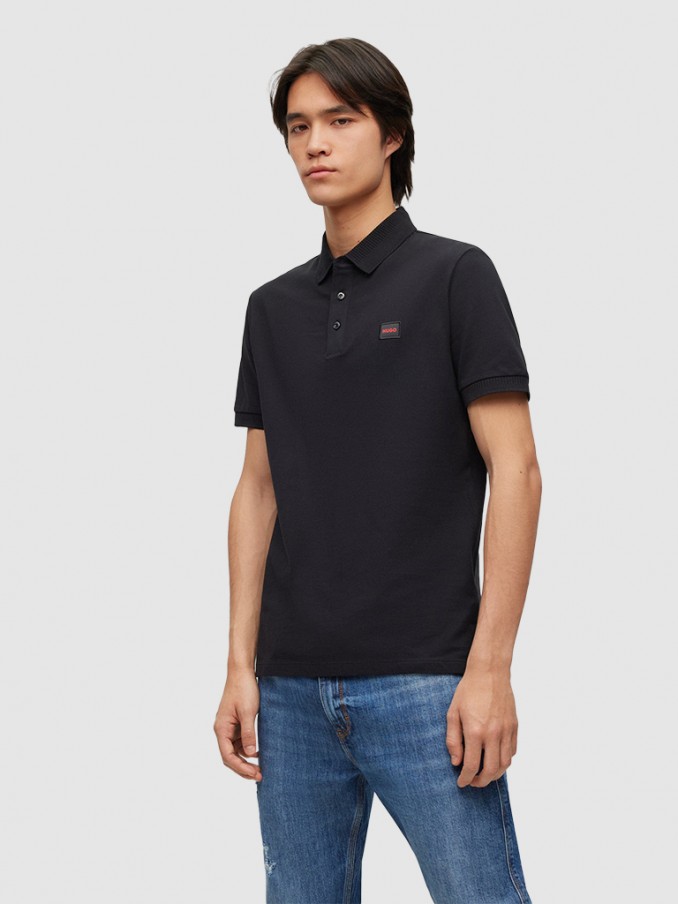 Polo Shirt Man Black Hugo Boss