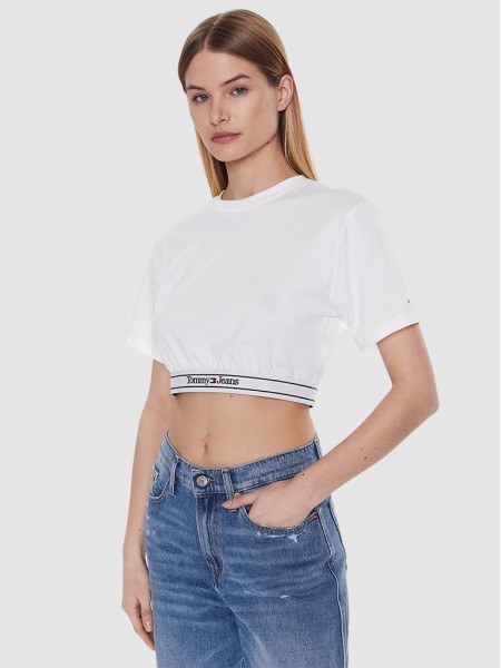 T-Shirt Mulher Crop Tommy Jeans