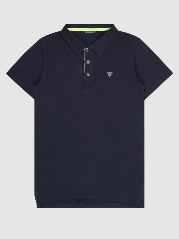 Polo Shirt Boy Navy Blue Guess