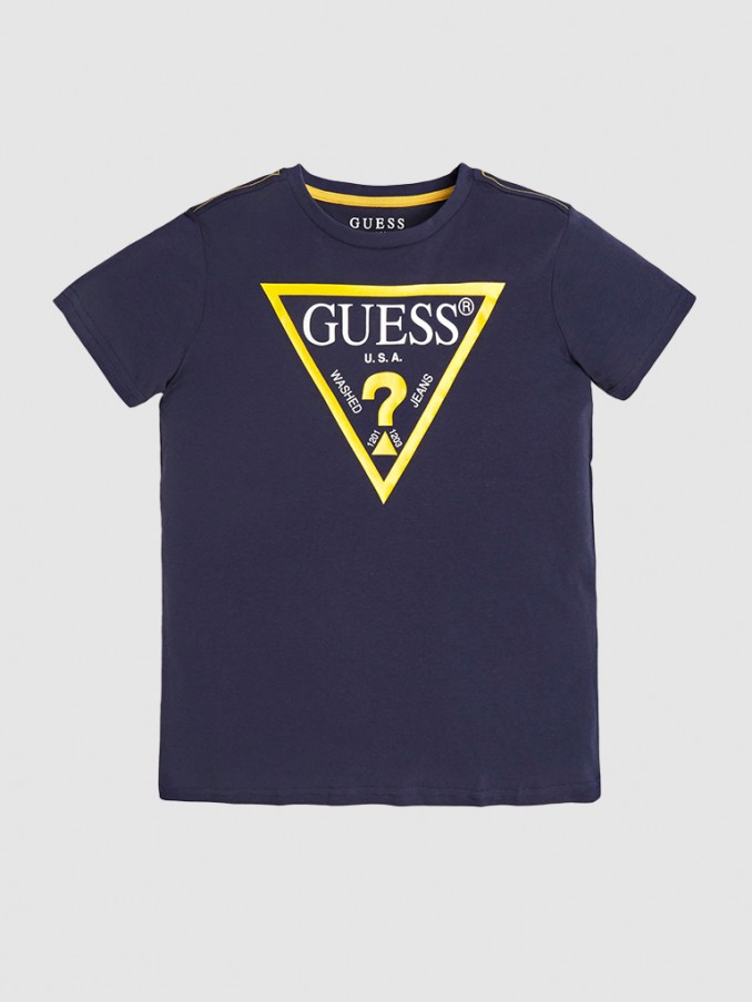 T-Shirt Boy Navy Blue Guess
