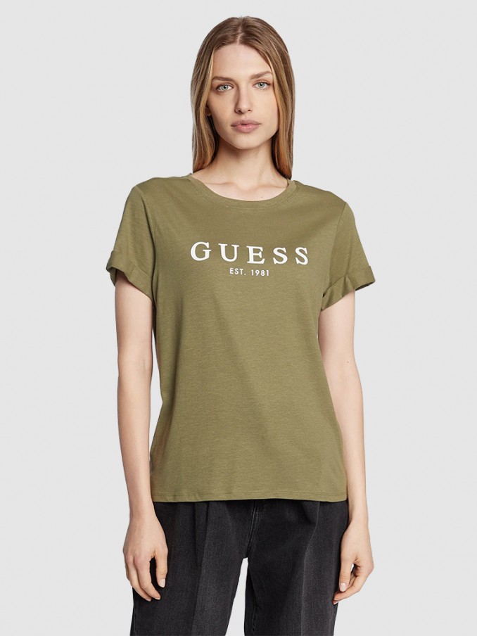 T-Shirt Woman Troop Green Guess