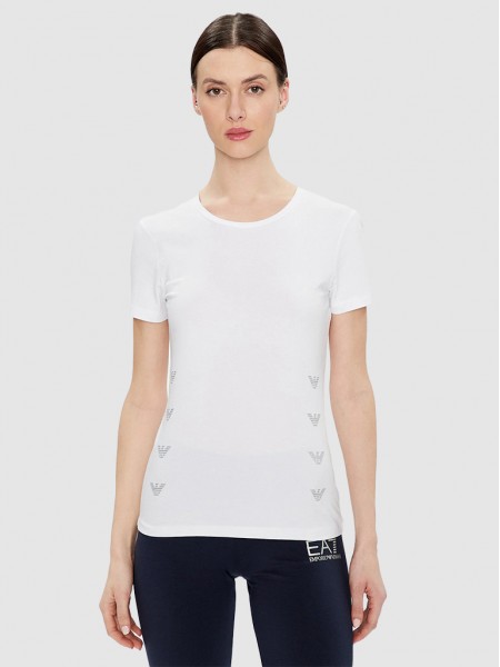 T-Shirt Woman White Ea7 Emporio Armani