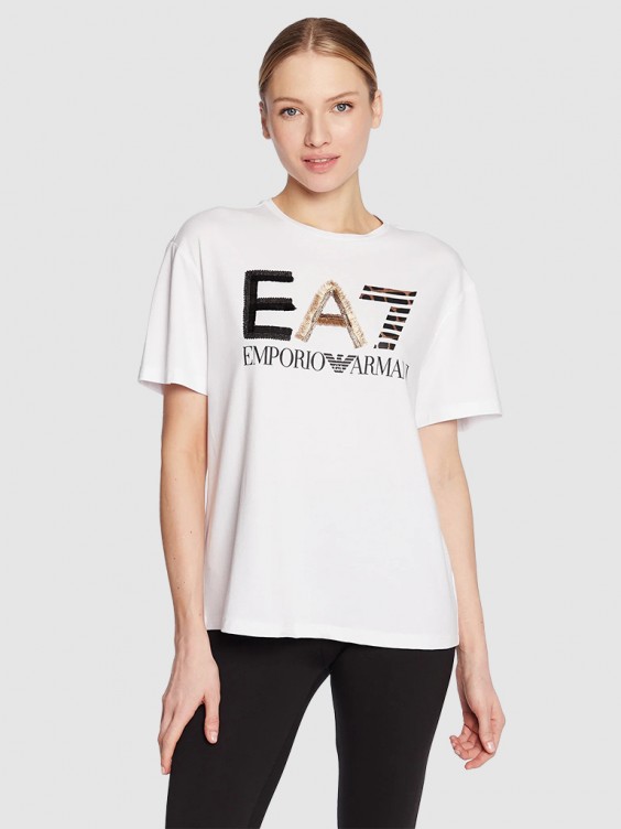 T-Shirt Woman Ea7 Emporio Armani White Mellmak