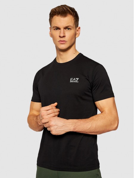 Camiseta Hombre Negro Ea7 Emporio Armani