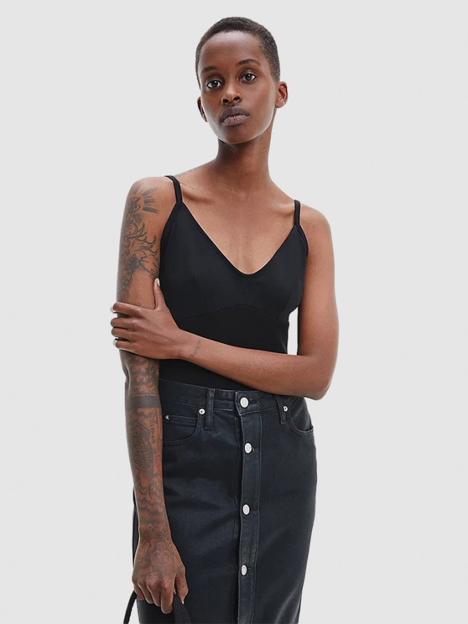 Body Mujer Negro Calvin Klein