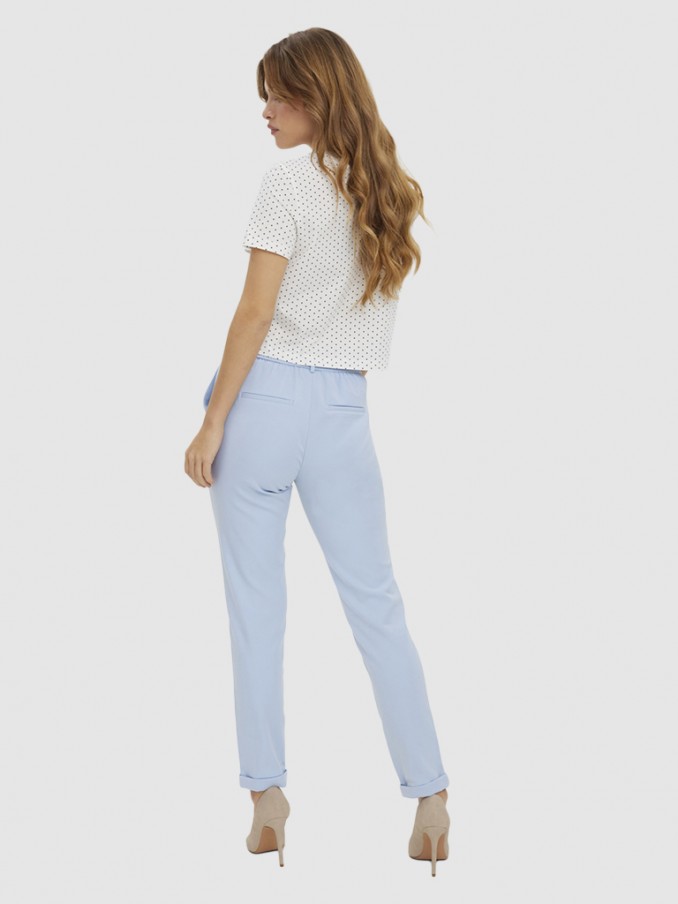 Pantalones Mujer Azul Claro Vero Moda