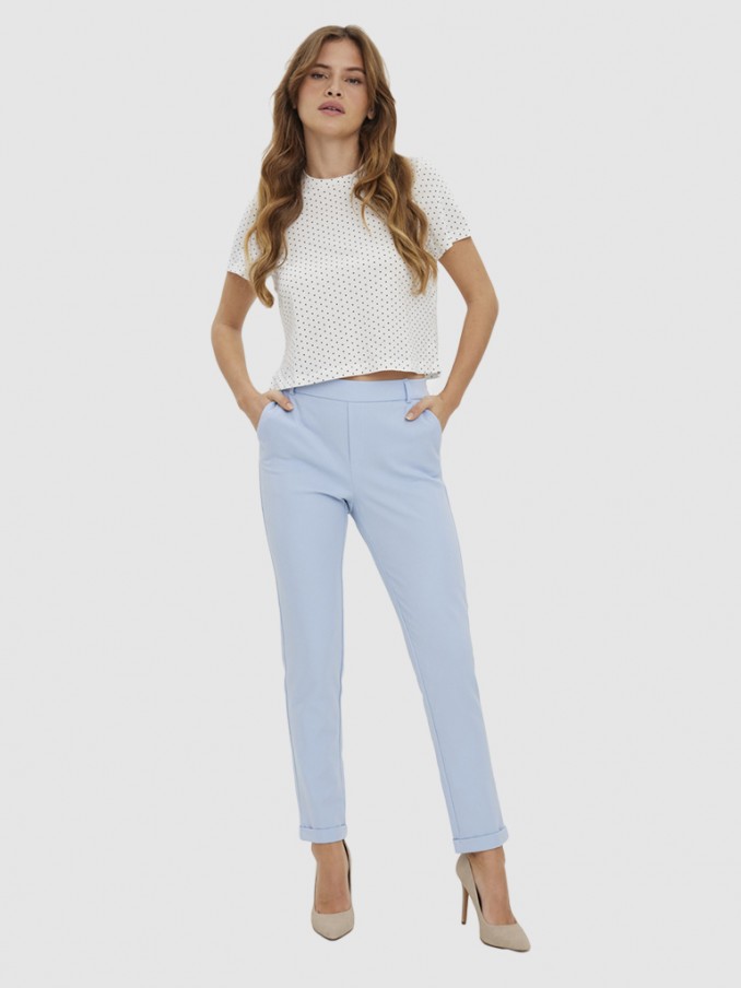 Pantalones Mujer Azul Claro Vero Moda