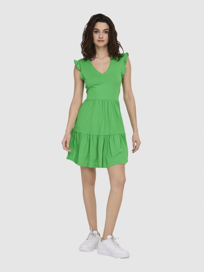 Vestido Mujer Verde Only