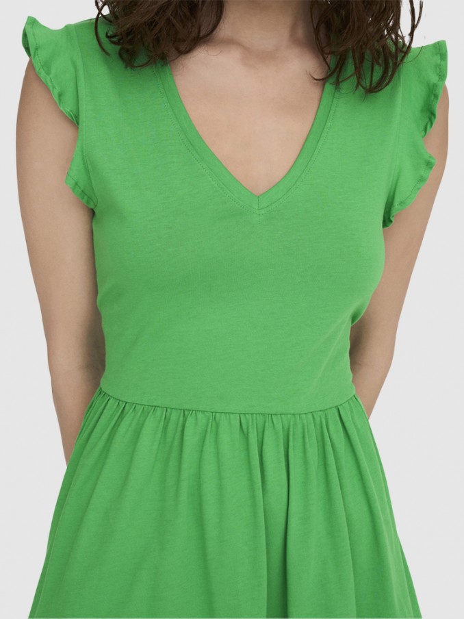 Vestido Mujer Verde Only