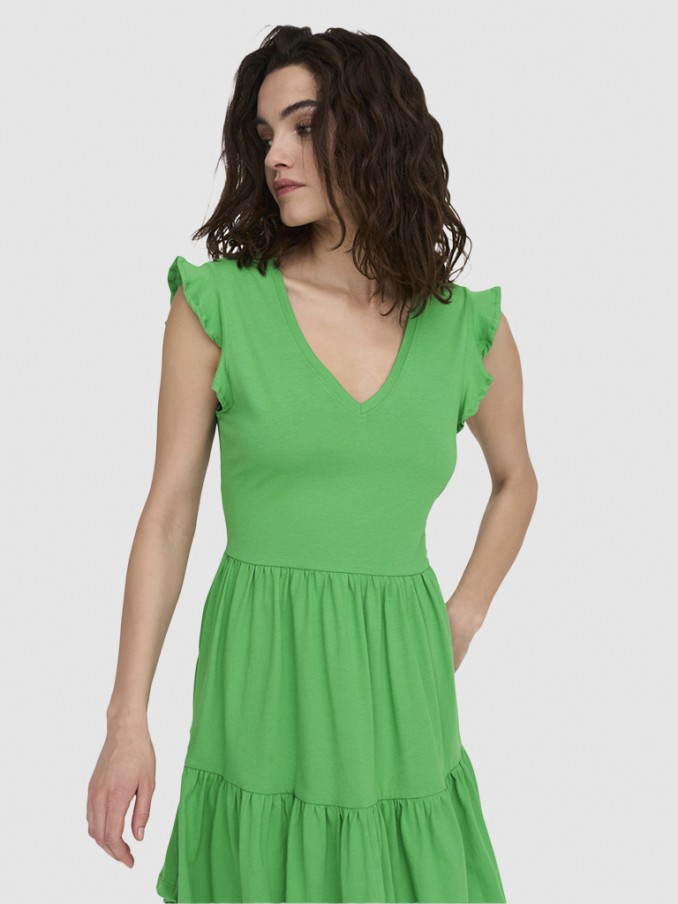 Vestido Mujer Verde Only