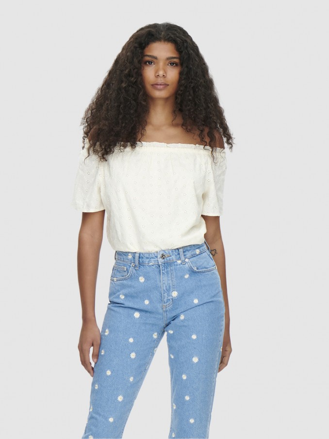 Blusa Mujer Crema Only