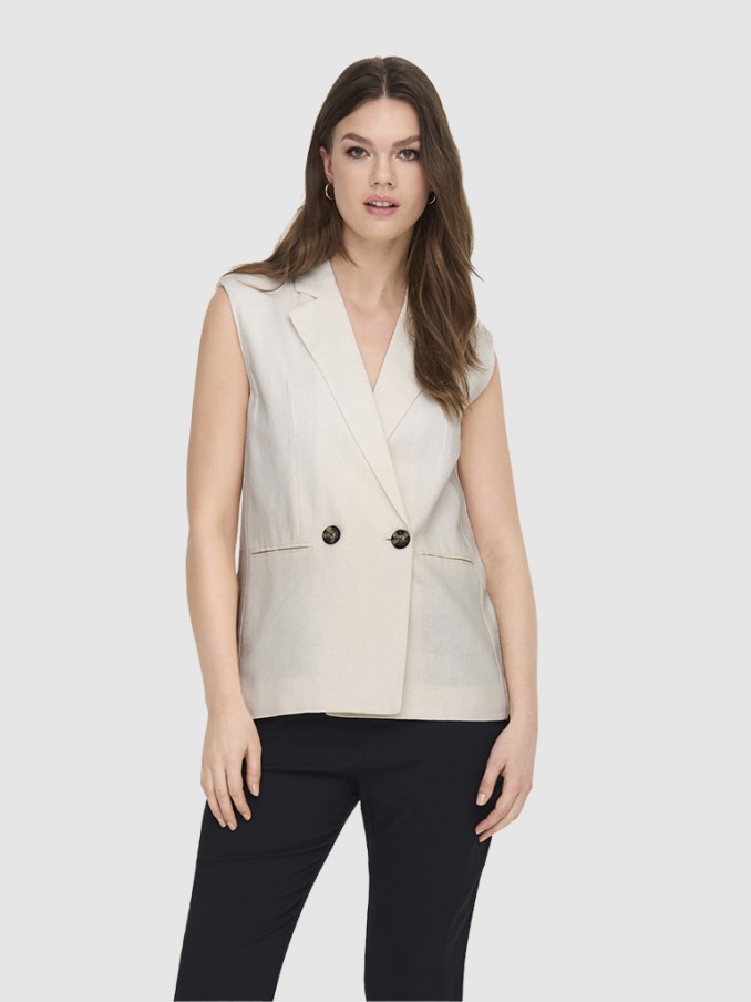 Chaleco Mujer Blanco Only