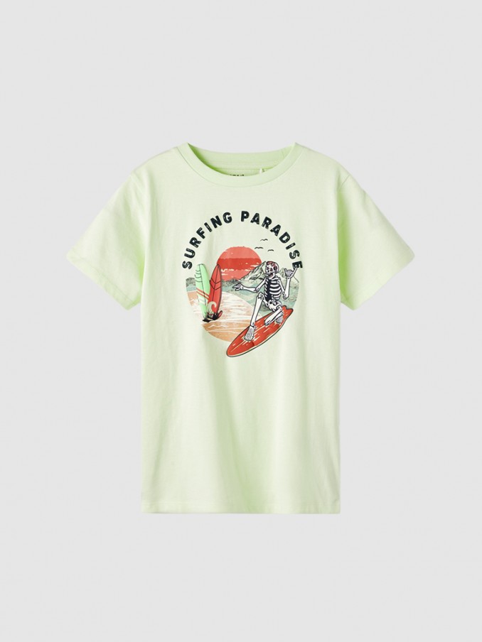 T-Shirt Boy Green Lemon Name It
