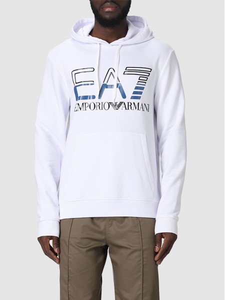 Sweatshirt Man White Ea7 Emporio Armani
