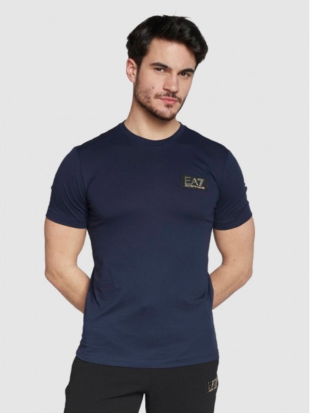T-Shirt Man Navy Blue Ea7 Emporio Armani