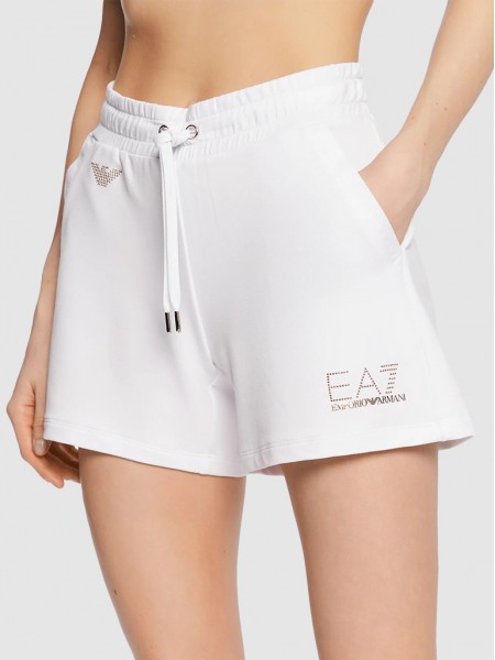 Shorts Woman White Ea7 Emporio Armani