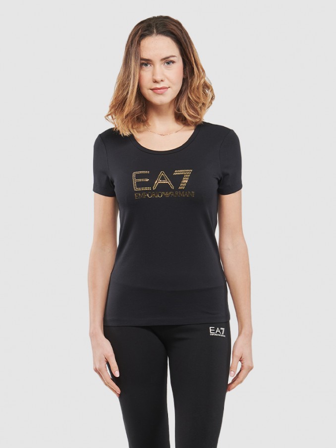 T-Shirt Woman Black Ea7 Emporio Armani