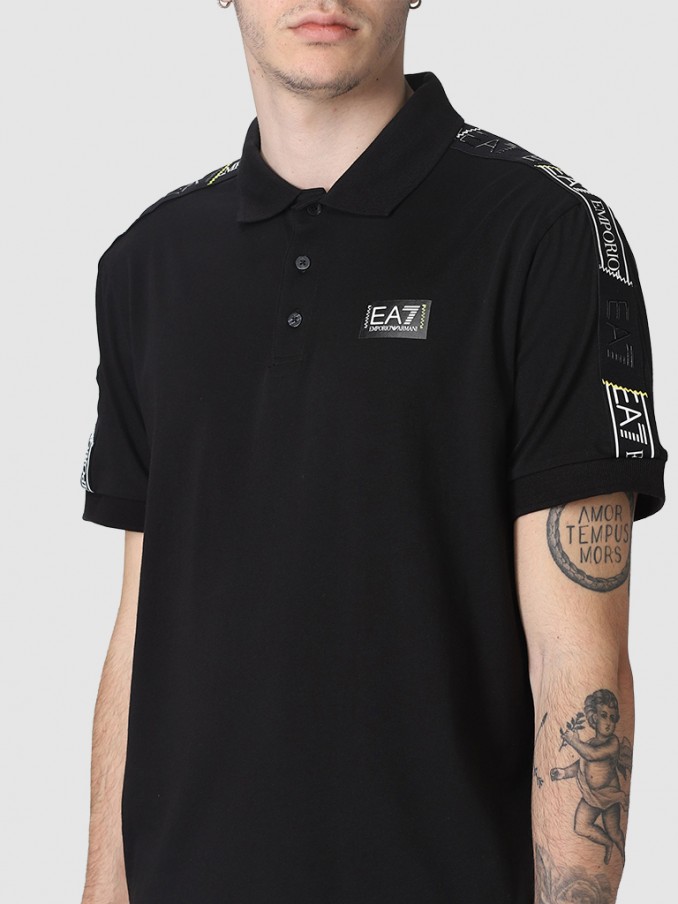 Polo Shirt Man Black Ea7 Emporio Armani