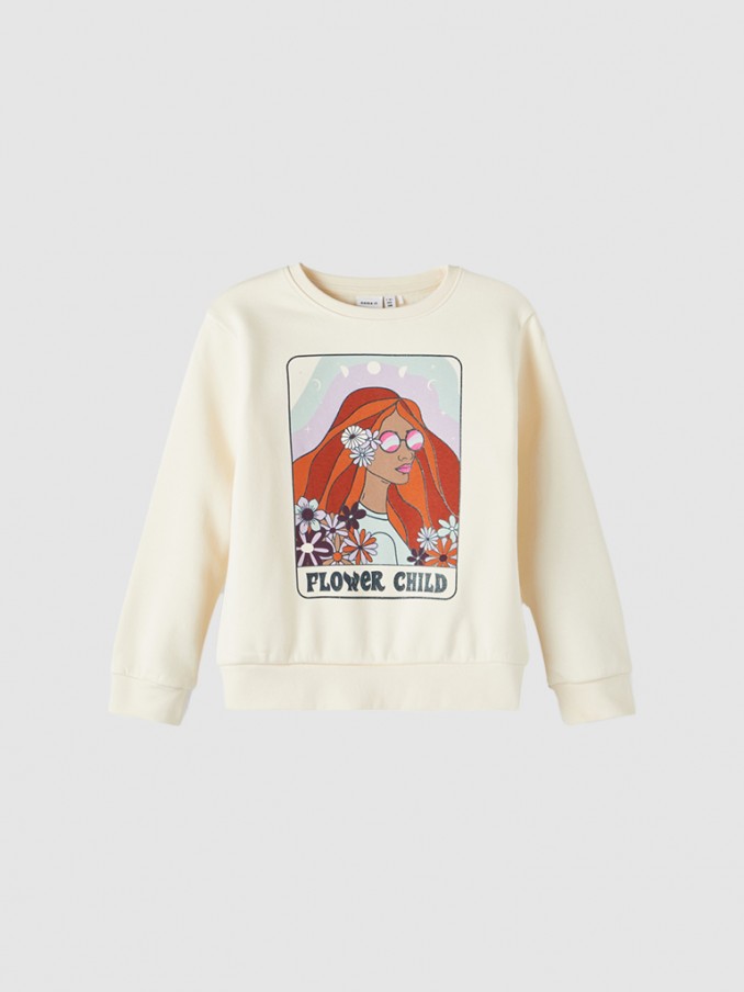 Sweatshirt Girl Cream Name It