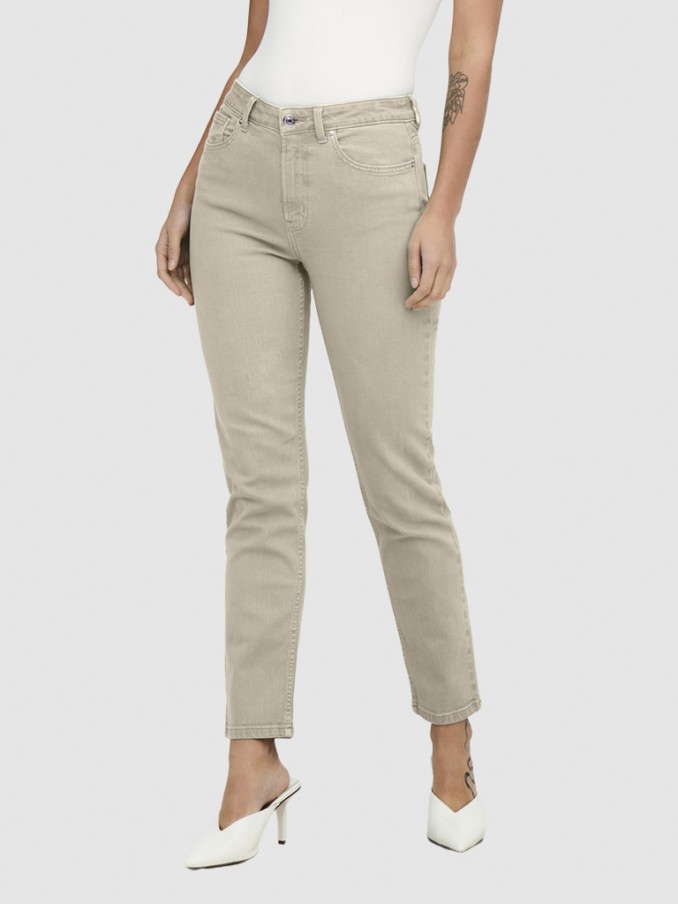 Pants Woman Beige Only