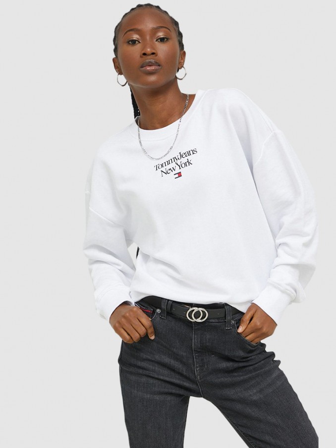Sweatshirt Mujer Blanco Tommy Jeans