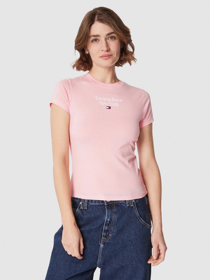 T-Shirt Woman Rose Tommy Jeans