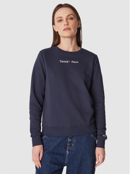 Sweatshirt Woman Navy Blue Tommy Jeans