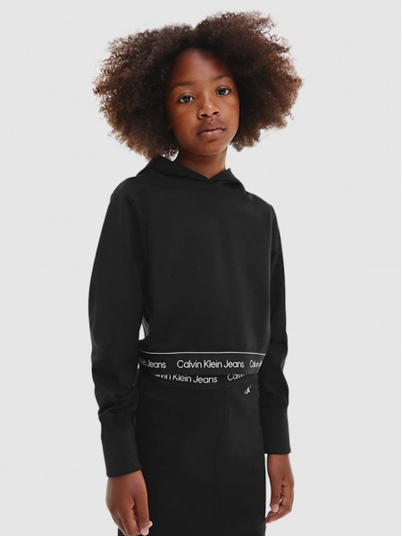 Sweatshirt Menina Cropped Calvin Klein