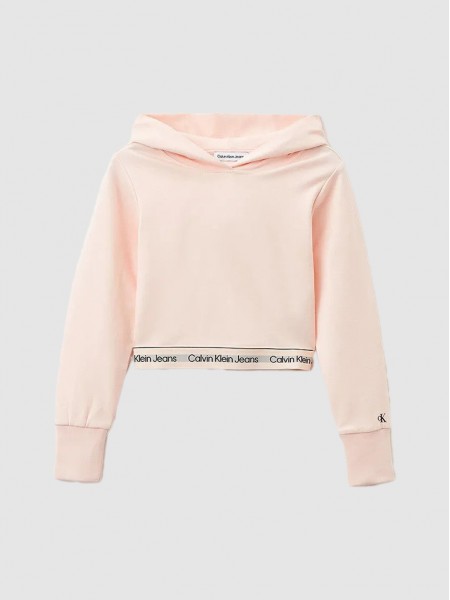 Sweatshirt Menina Cropped Calvin Klein