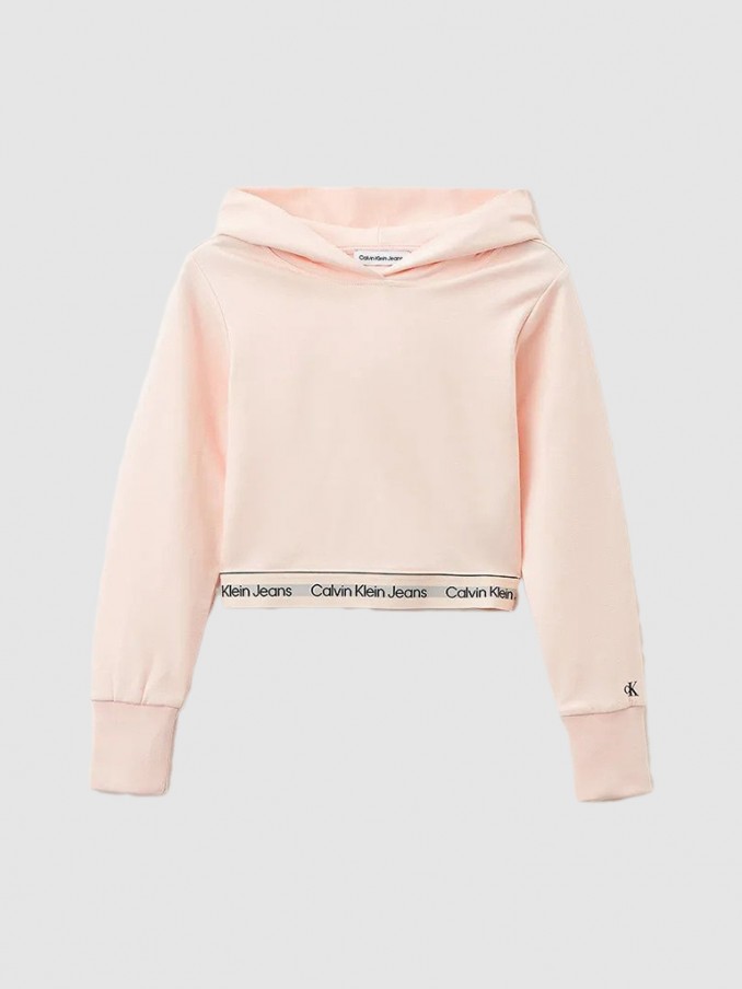 Sweatshirt Girl Rose Calvin Klein