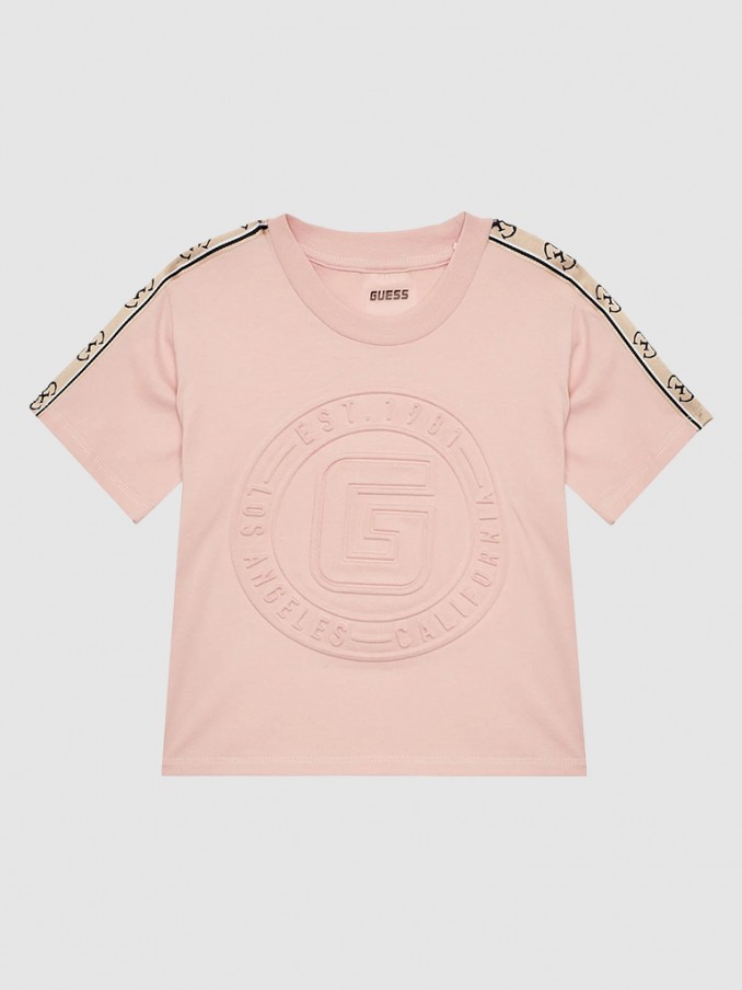 T-Shirt Girl Light Pink Guess